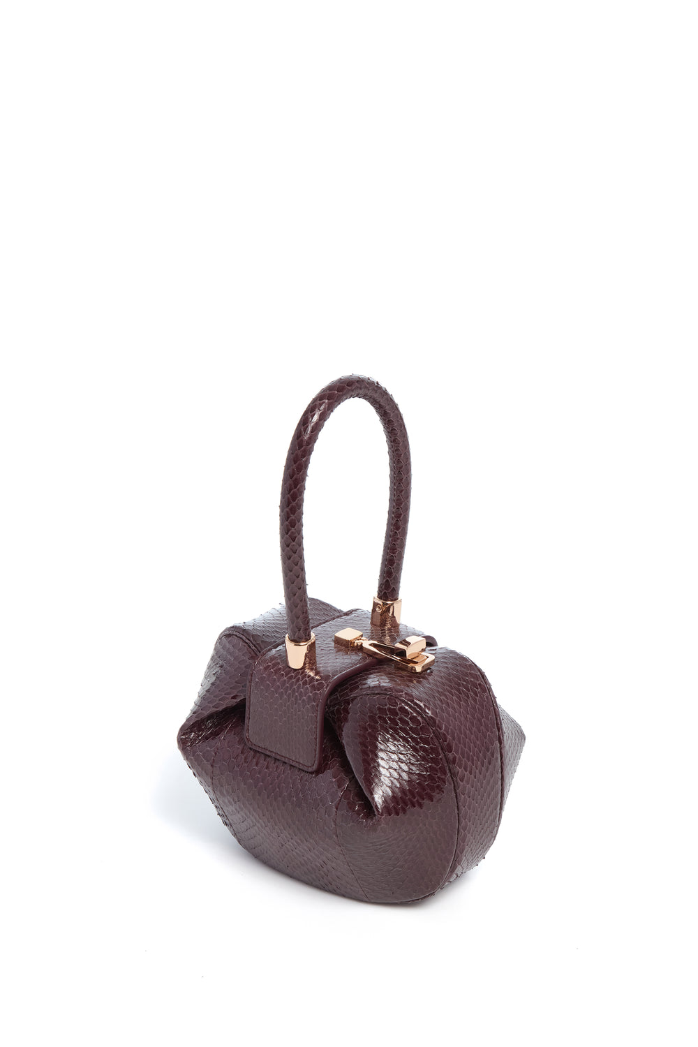 Demi Bag in Bordeaux Snakeskin
