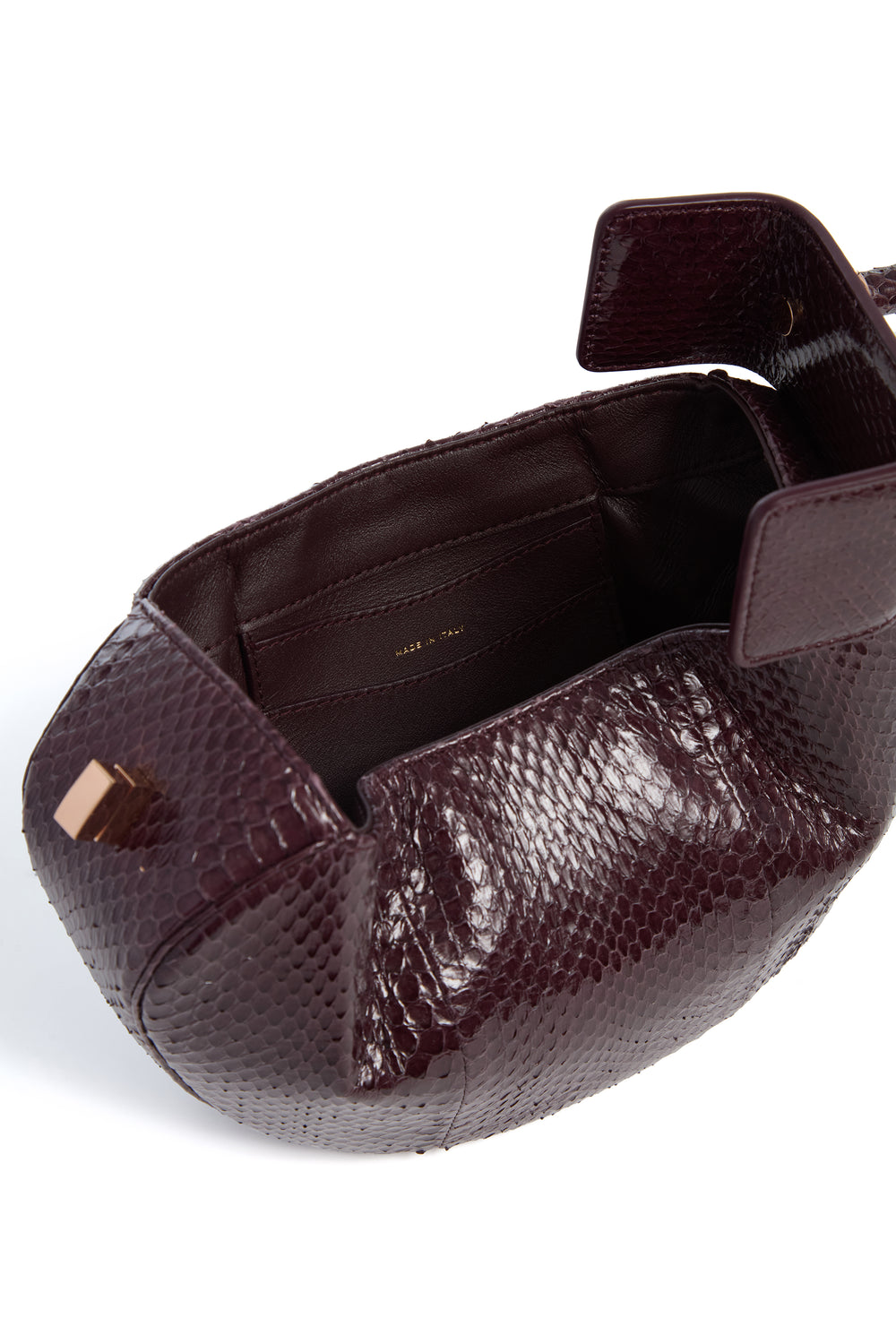 Demi Bag in Bordeaux Snakeskin