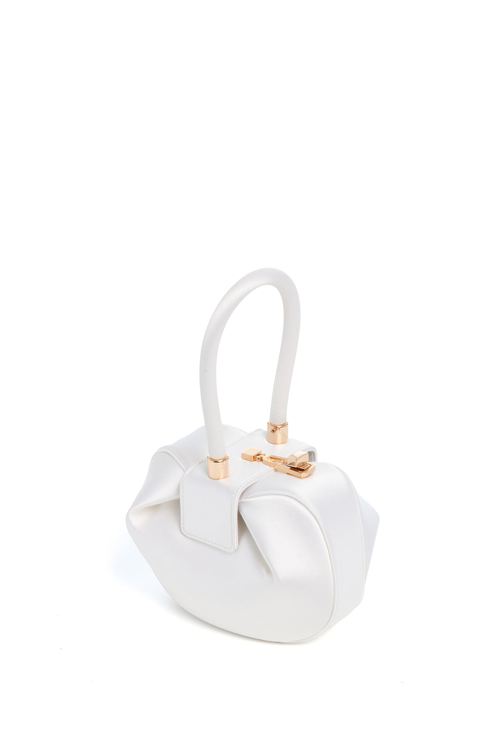 Demi Bag in Ivory Satin