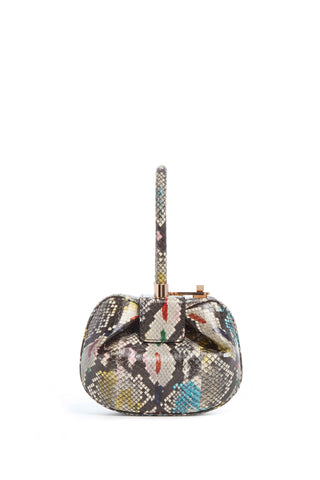 Multi Snakeskin Demi Bag with Rose Gold Hardware - Open View | Gabriela Hearst