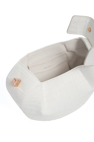 Ivory Crocodile Leather Demi Bag - Interior Detail | Gabriela Hearst