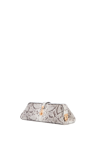 Black White Inversa Python Paola Clutch - Three Quarter View | Gabriela Hearst
