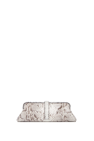 Black White Inversa Python Paola Clutch - Back View | Gabriela Hearst