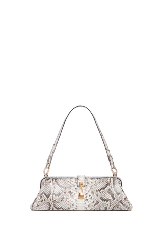 Black White Inversa Python Paola Clutch - With Shoulder Strap | Gabriela Hearst