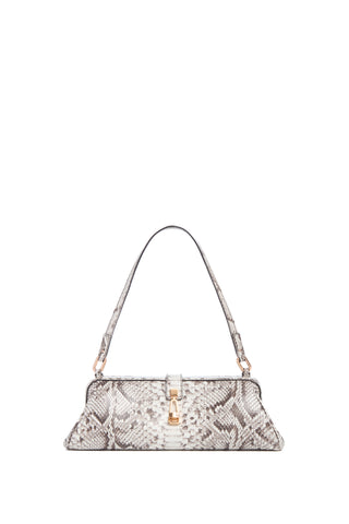 Black White Inversa Python Paola Clutch - With Shoulder Strap | Gabriela Hearst