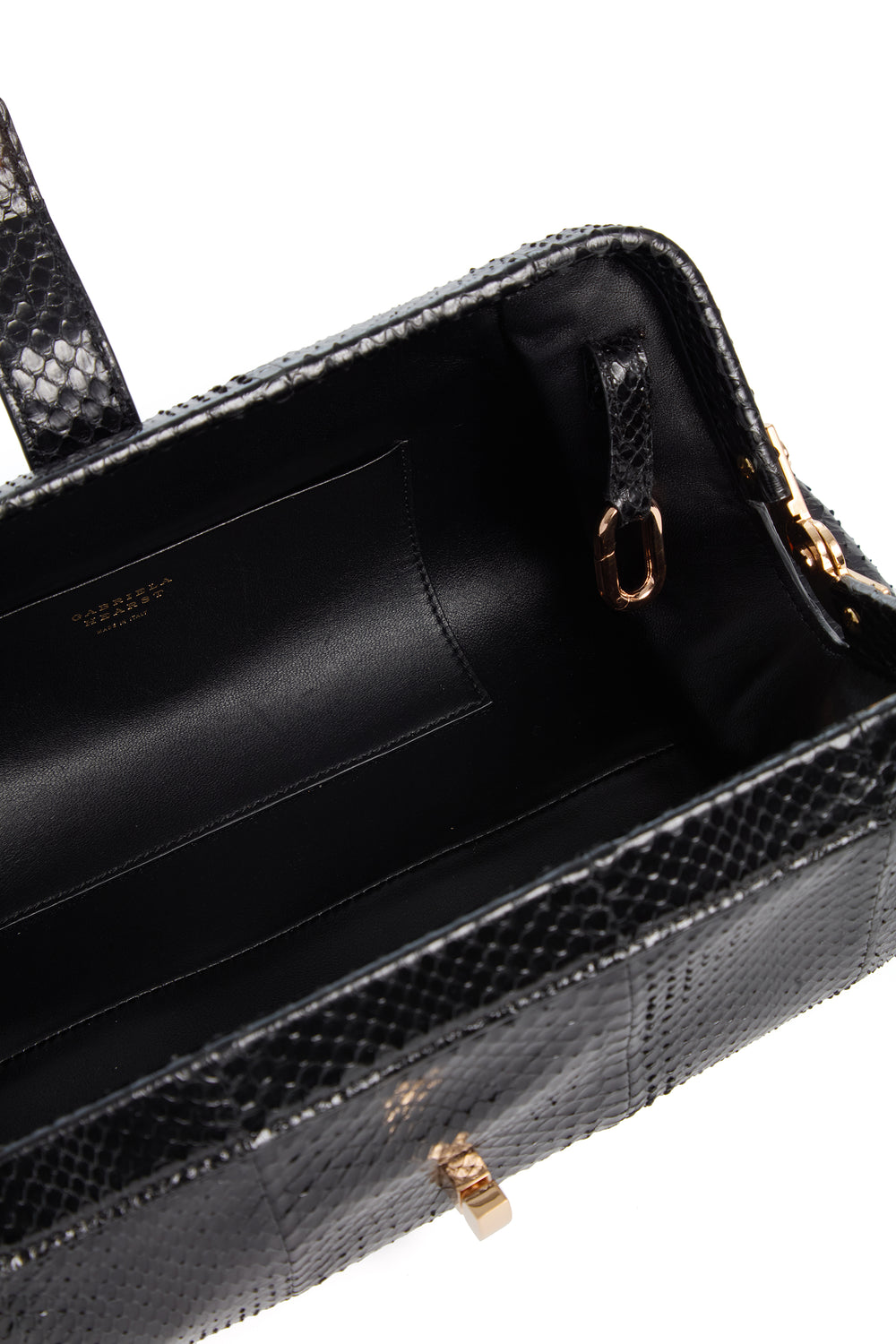 Paola Clutch in Black Snakeskin