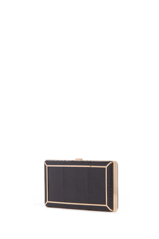 Black Snakeskin Callas Clutch - Side Angle | Gabriela Hearst