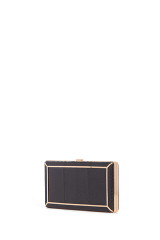 Callas Clutch in Black Snakeskin