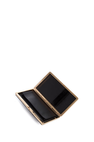 Black Snakeskin Callas Clutch - Open Interior, Black Nappa Leather Lining | Gabriela Hearst