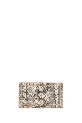 Callas Clutch in Black & White Snakeskin