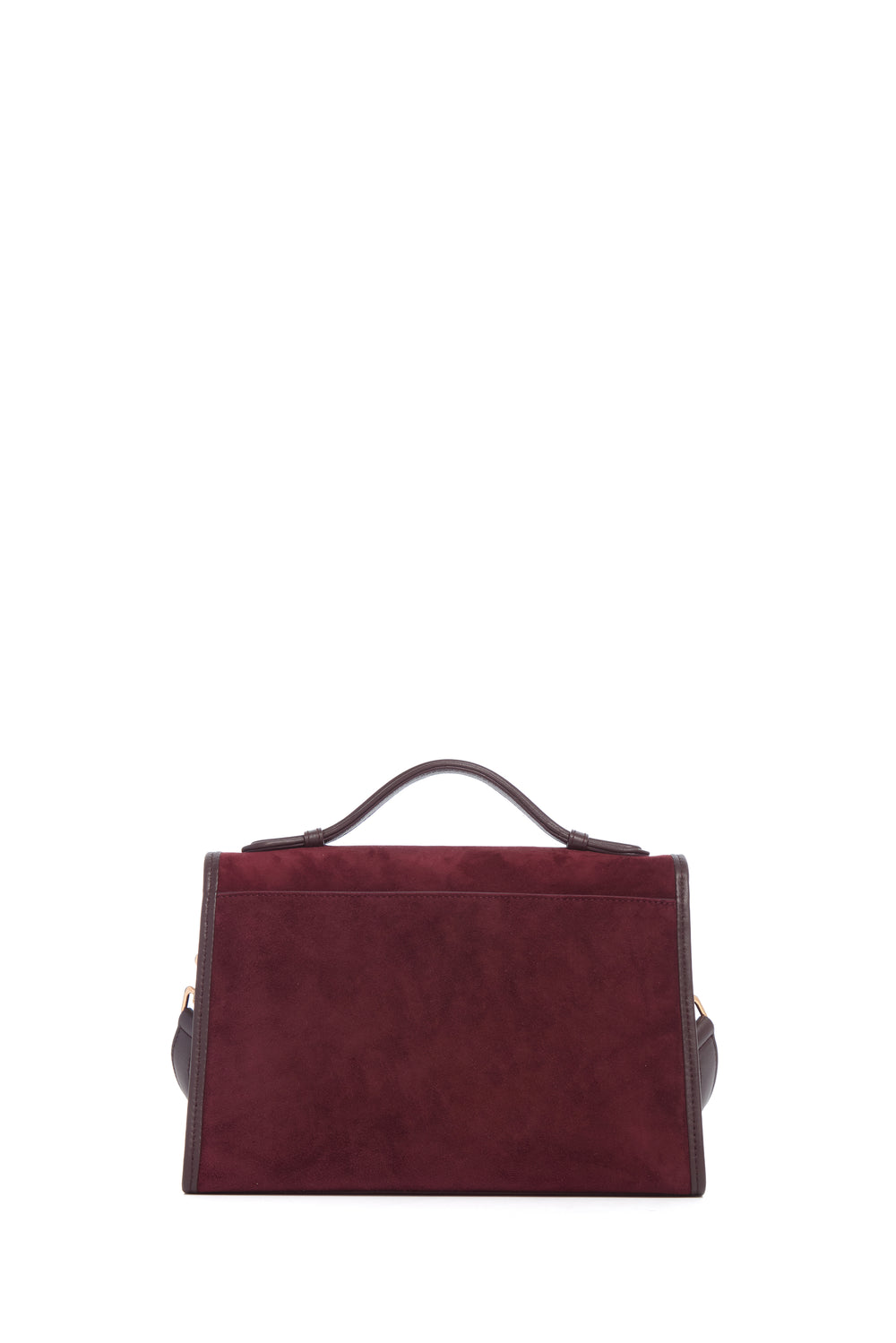 Medium Leonora Flap Bag in Bordeaux Suede