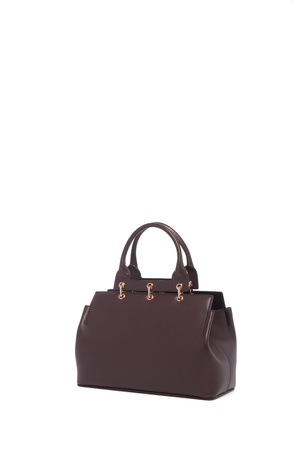 Small Amethyst Tote Bag in Bordeaux Nappa Leather