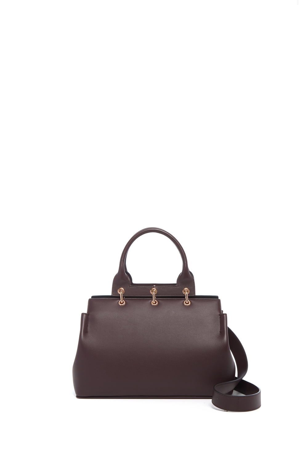 Small Amethyst Tote Bag in Bordeaux Nappa Leather