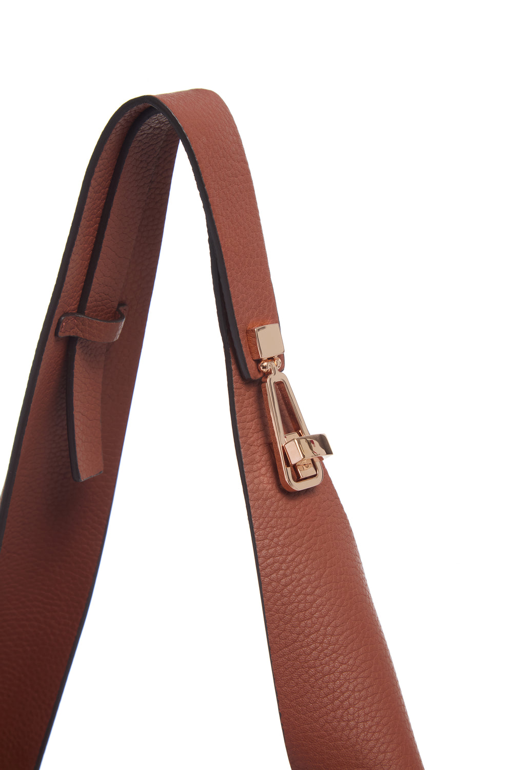 Small Hobo Bag in Cognac Textured Nappa Leather