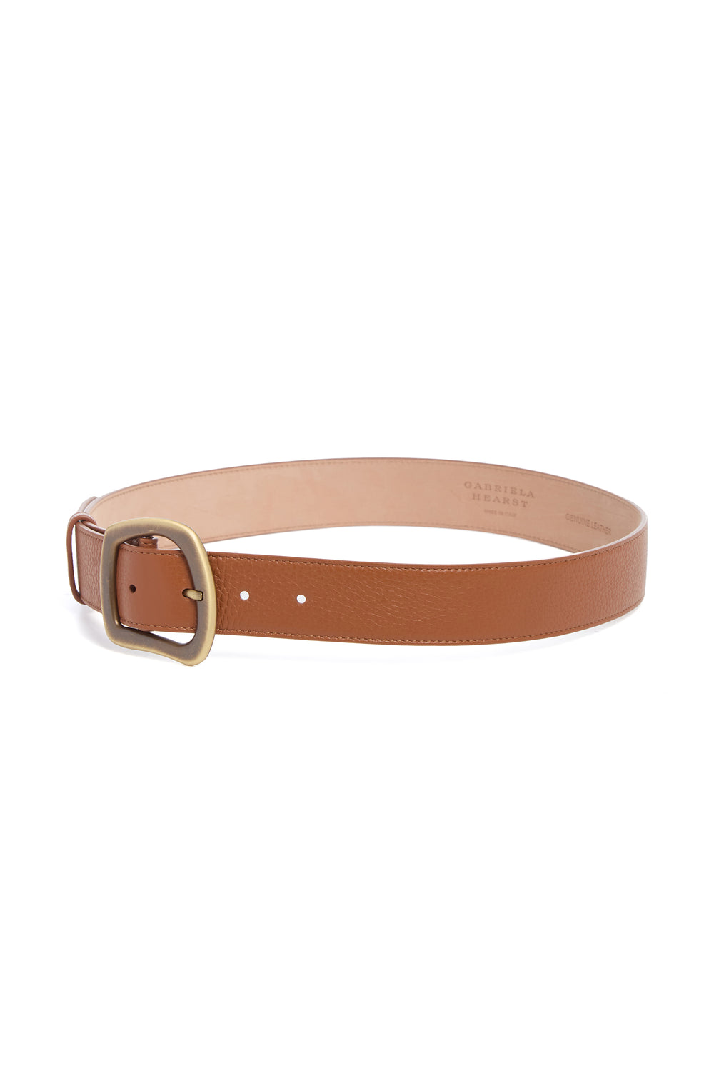 Medium Simone Belt in Cognac Textured Leather