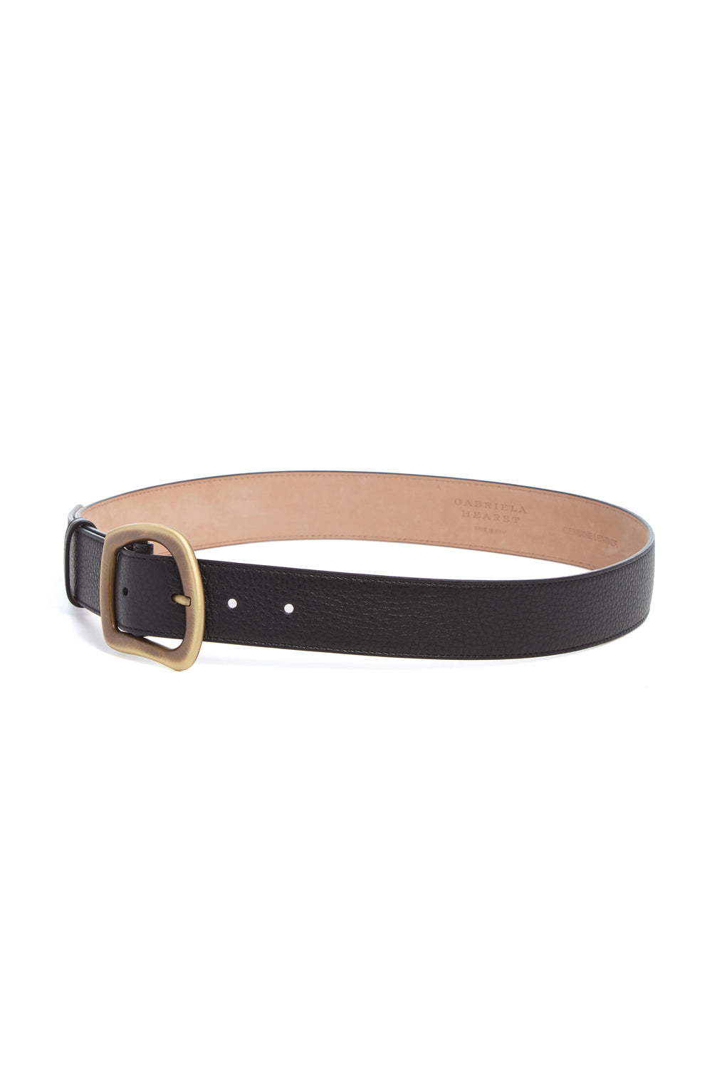 Medium Simone Belt in Black Textured Leather