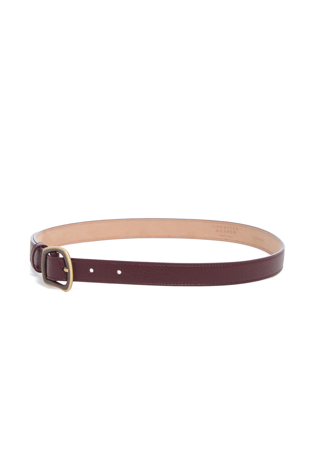 Small Simone Belt in Bordeaux Textured Leather