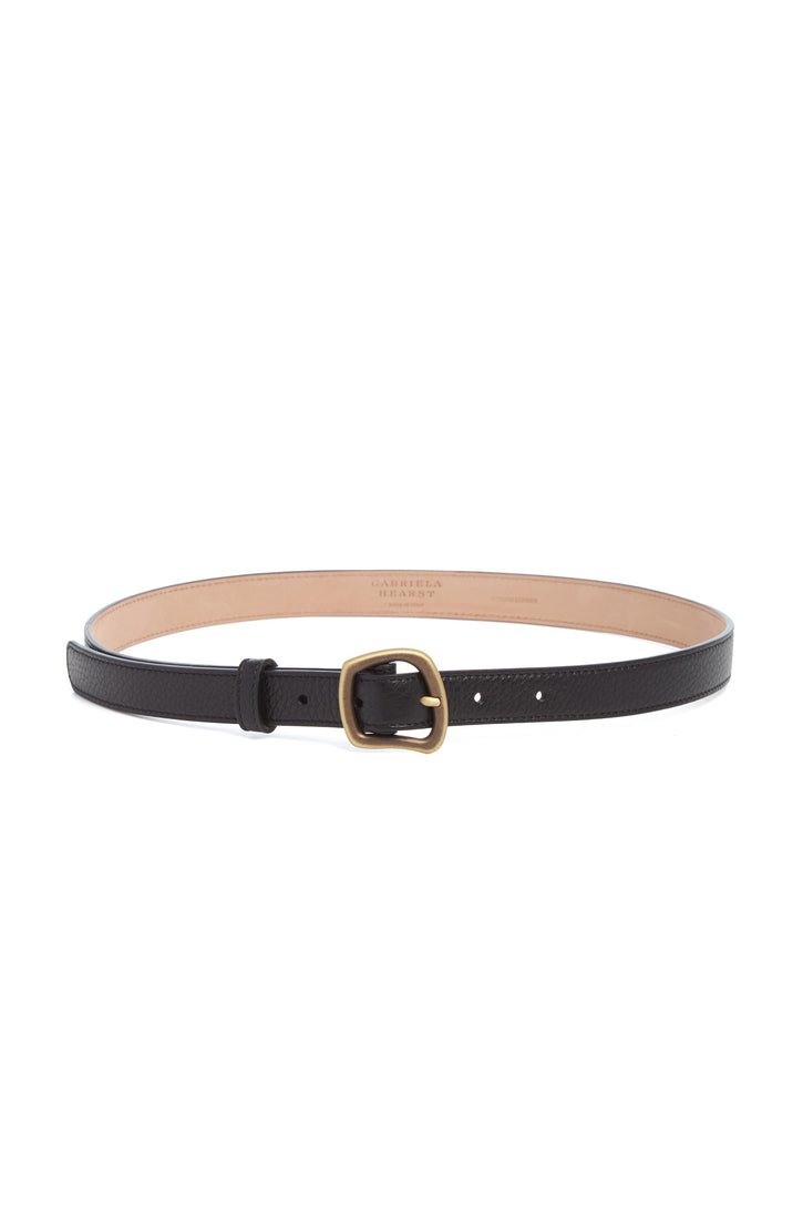 Small Simone Belt in Black Textured Leather