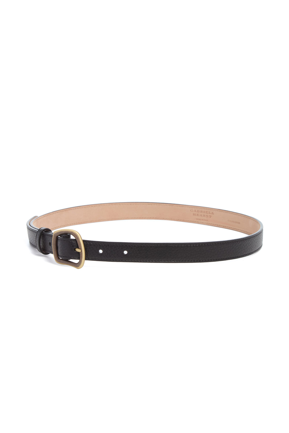 Small Simone Belt in Black Textured Leather