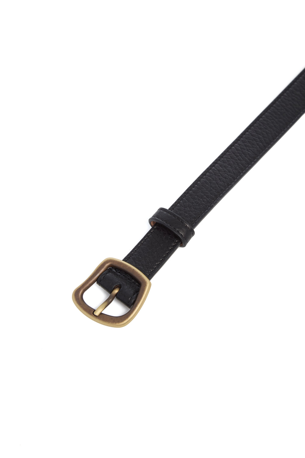 Small Simone Belt in Black Textured Leather