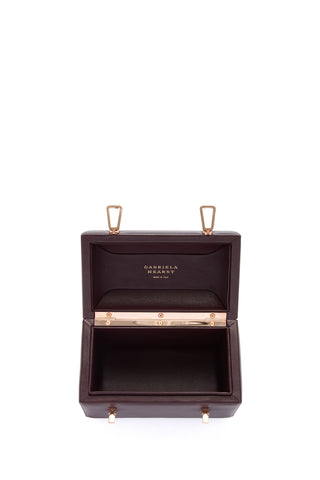 Patsy Bag Bordeaux Nappa Leather - Interior Open View, Made in Italy Stamp | Gabriela Hearst