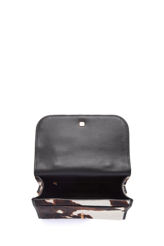 Ivory Cognac Pony Hair Leonora Bag - Interior View Open | Gabriela Hearst