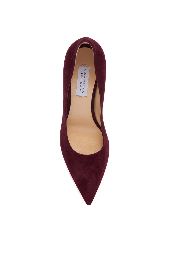 Edwina High Heel Stiletto Pump in Bordeaux Suede