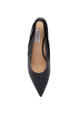Black Leather Amari Slingback Pump - Top View | Gabriela Hearst