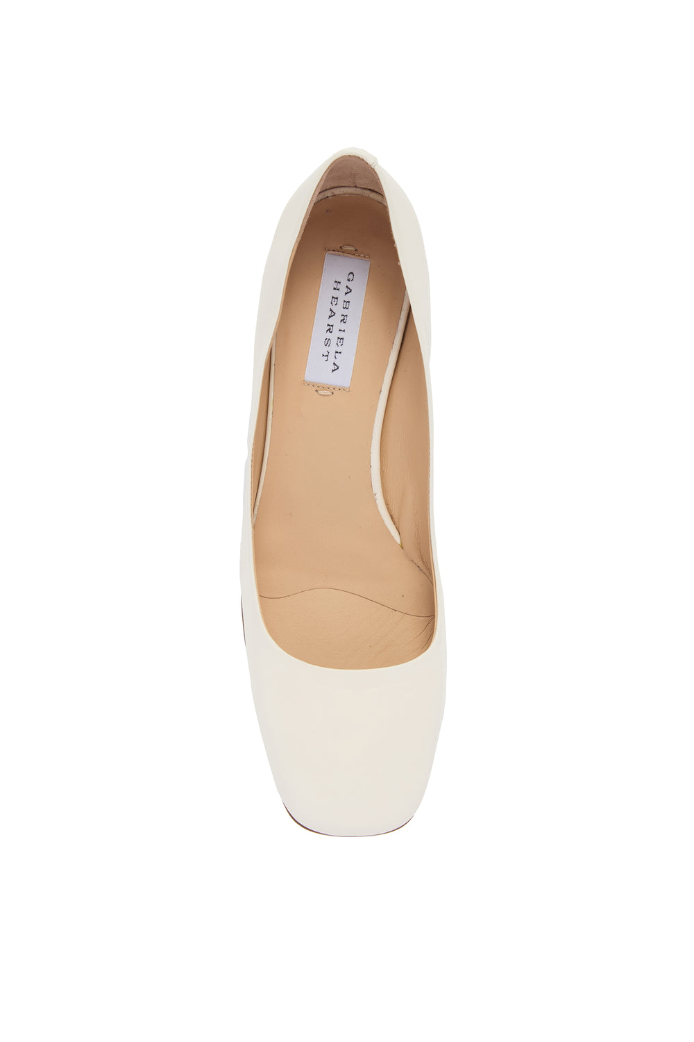 Agathe Heel in Ivory Leather
