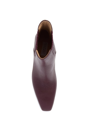 Bordeaux Leather Luke Ankle Boots - Top Down View Square Toe | Gabriela Hearst