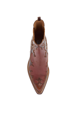 Cognac Leather Pointed Toe Boot - Top View Detail | Gabriela Hearst