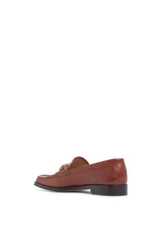 Cognac Leather Melchora Stone Loafer - Back View | Gabriela Hearst