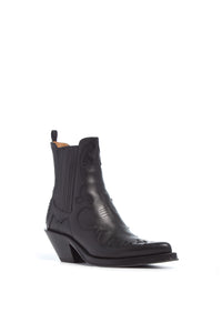 Cassidy Bootie in Black Nappa Leather