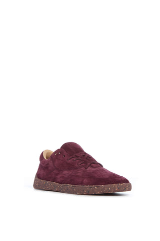 Burgundy Suede Ohio Sneakers - Three Quarter View | Gabriela Hearst