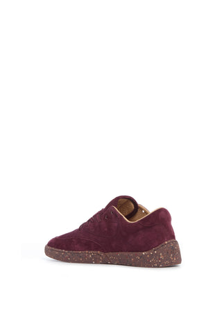 Burgundy Suede Sneaker - Back Heel Detail | Gabriela Hearst