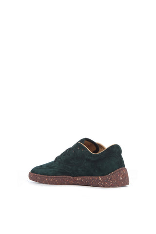 Green Nubuck Ohio Sustainable Sneaker - Back Heel View | Gabriela Hearst