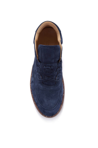 Navy Suede Ohio Slip-On - Top Down View | Gabriela Hearst