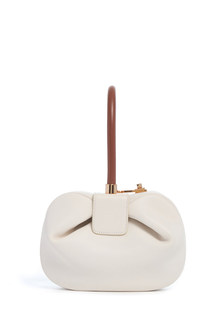Nina Bag in Ivory & Cognac Nappa Leather