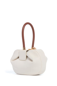 Nina Bag in Ivory & Cognac Nappa Leather