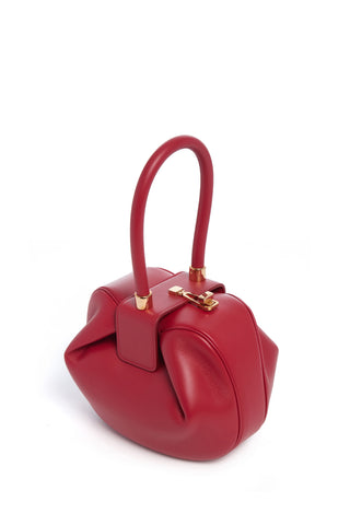 Red Nappa Leather Nina Bag - Three Quarter Angle View | Gabriela Hearst