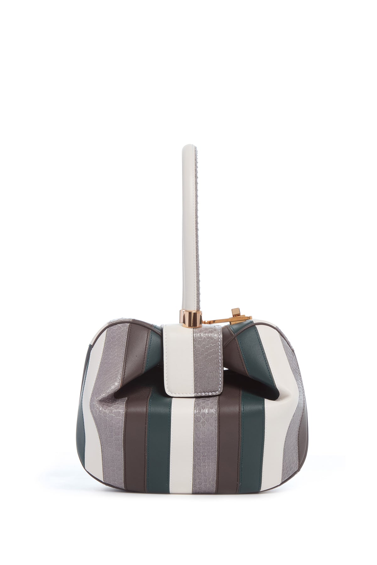 Nina Bag in Multi Stripes Snakeskin & Nappa Leather
