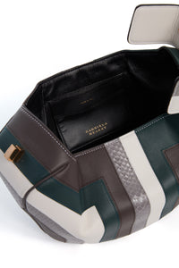 Nina Bag in Multi Stripes Snakeskin & Nappa Leather
