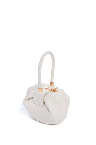 Ivory Nappa Leather Demi Bag - Side Angle | Gabriela Hearst