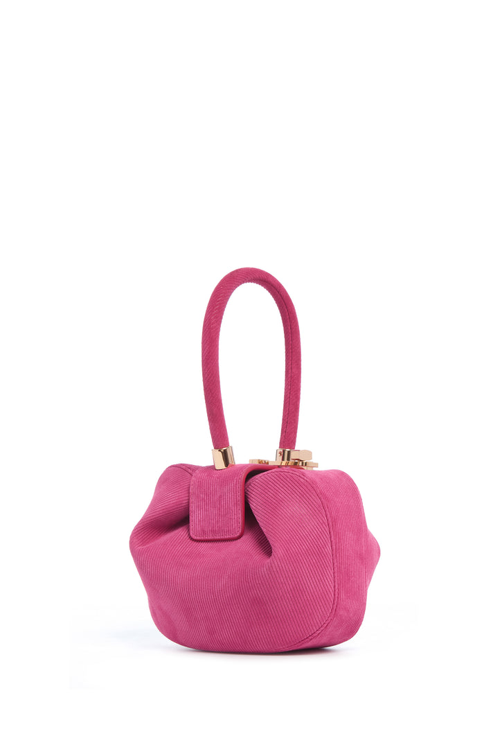 Demi Bag in Fuchsia Suede Corduroy