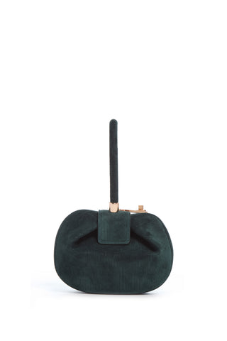 English Green Suede Corduroy Demi Bag - Back View | Gabriela Hearst