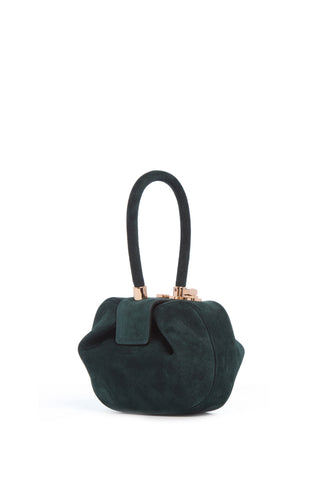 English Green Suede Corduroy Demi Bag - Side View | Gabriela Hearst