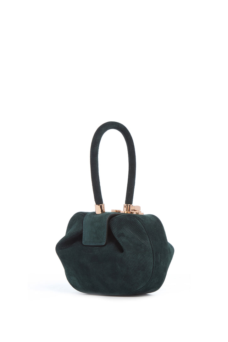 Demi Bag in English Green Suede Corduroy