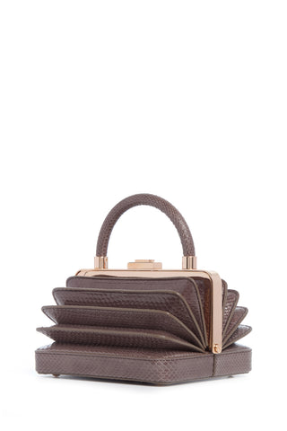 Charcoal Snakeskin Diana Bag - Side Profile | Gabriela Hearst