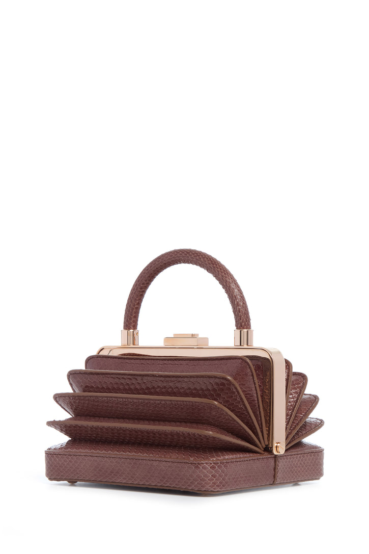 Diana Bag in Chocolate Snakeskin