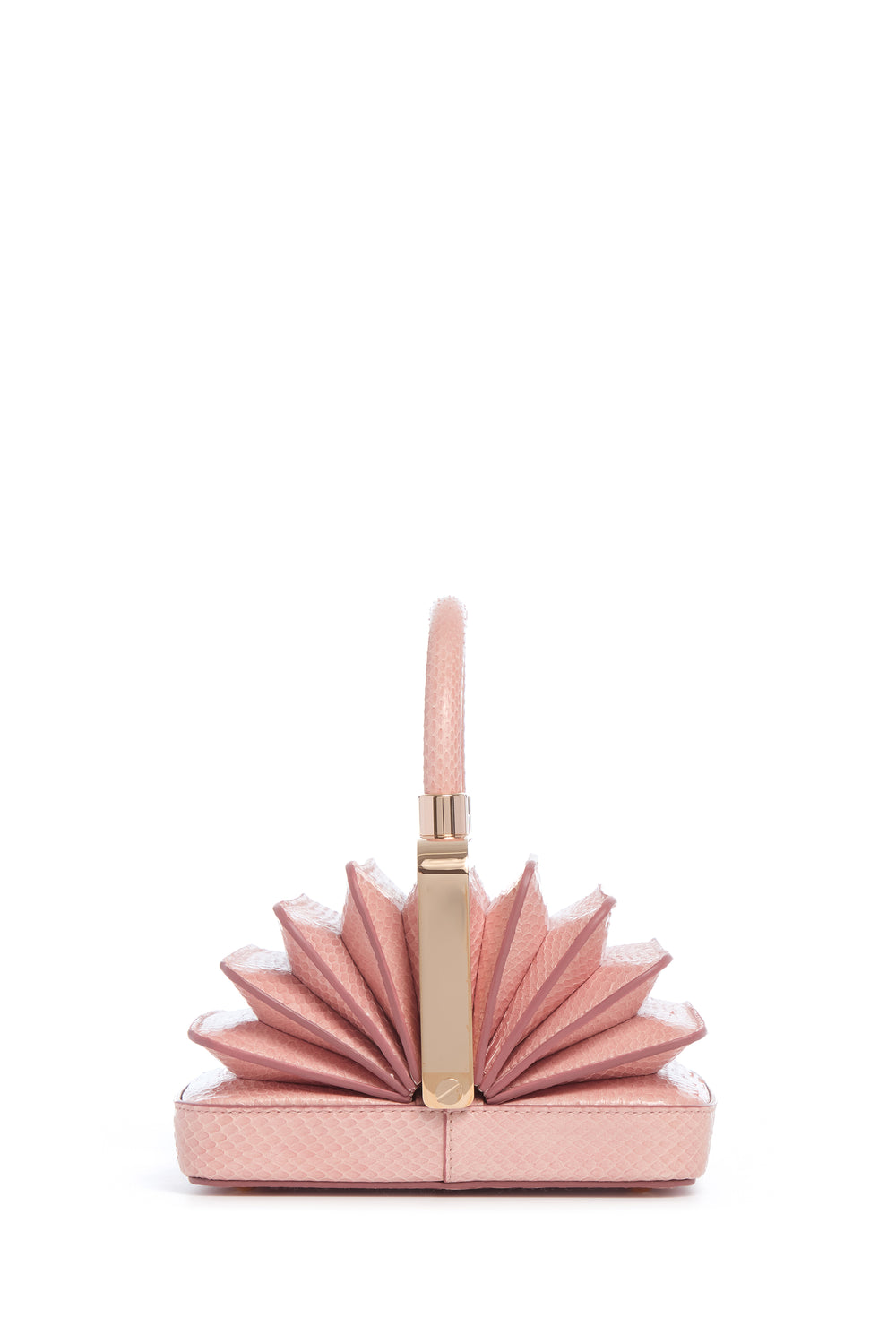 ピンクのスネークスキンのダイアナバッグ